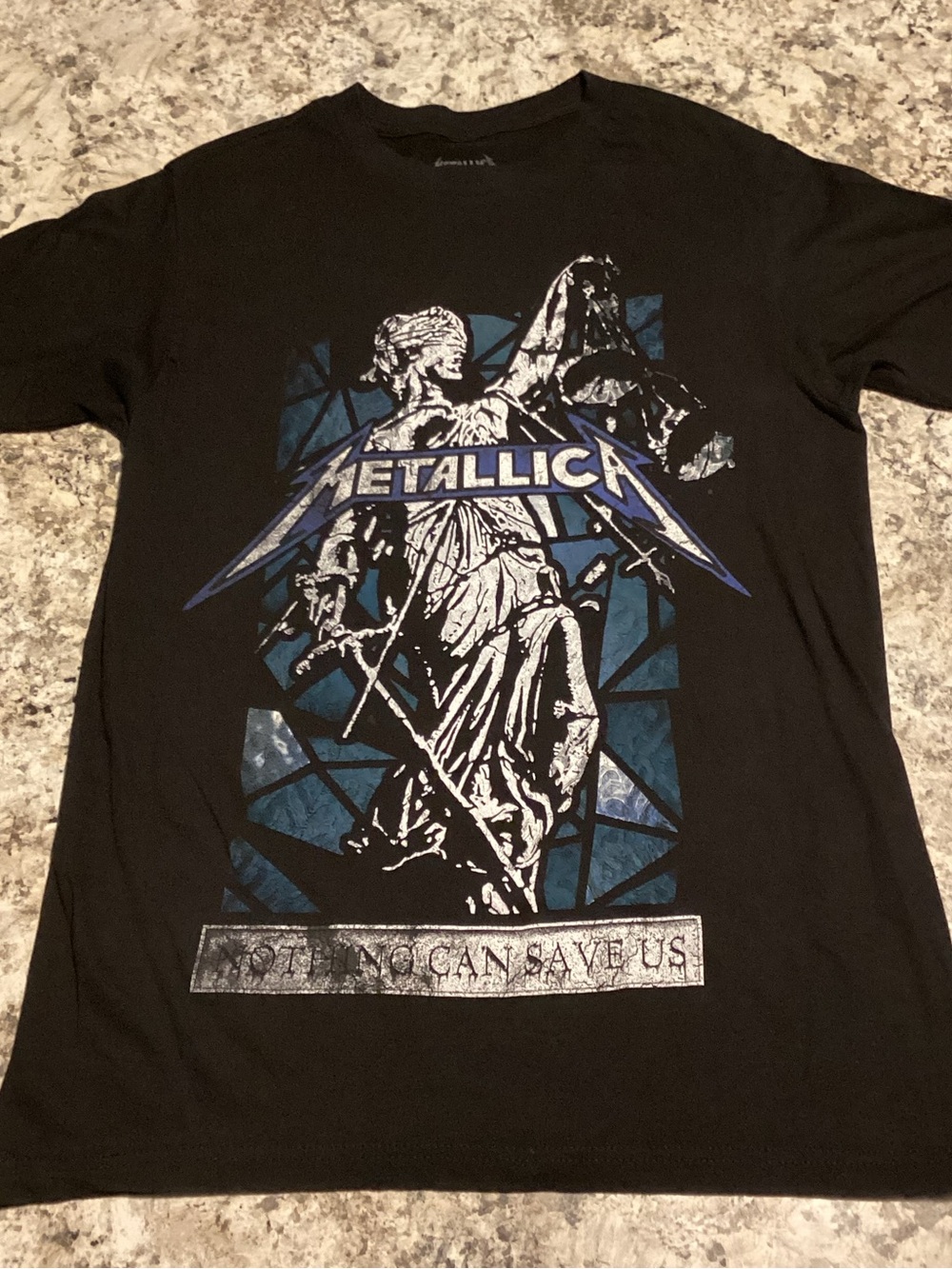 Men’s Hot topic Metallic Black Graphic Band T-Shirt - Logo